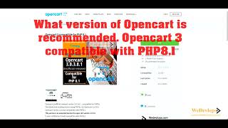 Opencart 3 compatible in php 8 and recommended version for opencart [upl. by Caiaphas]