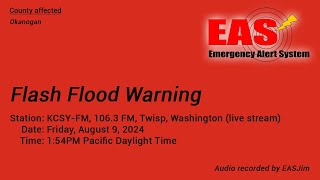 EAS 958 EAS Flash Flood Warning Aug 9 2024 154PM PDT [upl. by Enicul763]