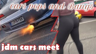 most aggressive pops amp bangs and flames Modified JDM Cars [upl. by Corri311]