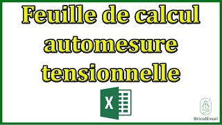 Carnet relevé de suivi tension artérielle Excel  feuille de calcul automesure tensionnelle [upl. by Gnoy]