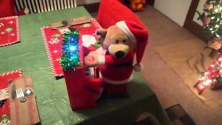 Animated Christmas Bear Playing Piano [upl. by Levins]