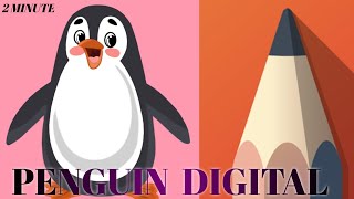 ✍️How to Draw Penguin With Digital Drawing🎨 ✨️ Dora digital artist [upl. by Elmaleh]