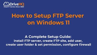 How to Setup FTP Server on Windows 11  A Complete and Stepbystep Guide [upl. by Odlaniger]