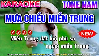 Mưa Chiều Miền Trung Karaoke Nhạc Sống Tone Nam  PHỐI HAY   Karaoke Mai Phạm [upl. by Guimar306]