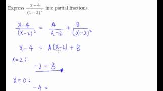 4 Partial Fractions  Example 2 partial fractions with repeated linear factor [upl. by Htebezile]