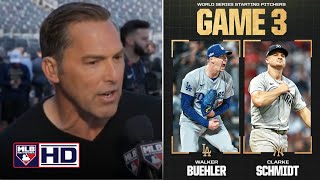 MLB Central  Clarke Schmidt vs Walker Buehler Whos pitching better  Mark Derosa on WS Game 3 [upl. by Fergus355]