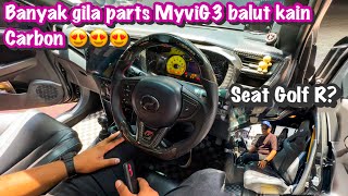 FULL REVIEW INTERIOR PERODUA MYVI G3R  PAKAI SEAT VOLKSWAGEN GOLF MK6R [upl. by Molloy]