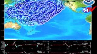 maremoto en el oceano pacifico desde japon 11 marzo 2011 tsunami [upl. by Venice262]