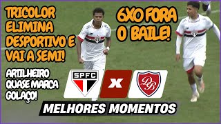 São Paulo 6 x 0 Desportivo Brasil  Melhores Momentos  QUARTAS VOLTA  PAULISTÃO SUB20 2024 [upl. by Nojid598]