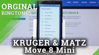 How to Change Ringtone in Kruger amp Matz MOVE 8 Mini  Ringtone List [upl. by Ekez784]