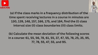 ES 3 Class Marks amp Mean Deviation [upl. by Reggis]