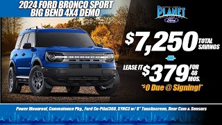 New 2024 Ford Bronco Sport Big Bend  7250 OFF  379m Lease for 48m  Ford Dealer in Dallas TX [upl. by Elrebmik540]