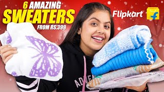 Best Flipkart SweatersCardigans Under 799  Flipkart Haul Review 2024  ONE CHANCE WOMEN [upl. by Airaet452]