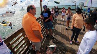 Windy Day Snapper Fishing Dania Beach Pier MULTIPLE SPECIES [upl. by Anom211]