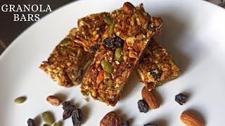 No Bake Granola Bar Recipe  Sugarfree Energy Bar  Healthy Snack Recipe [upl. by Acacia]