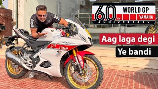 60th Anniversary Edition Yamaha R15M WGP  good looking motorcycle in India  King Indian [upl. by Branca]