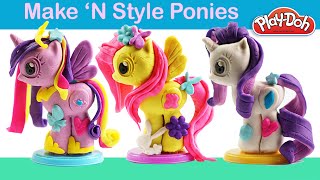 My little pony Make n style ponies Playdoh playset part 2 Play doh mlp Fluttershy and Rarity [upl. by Lorou232]