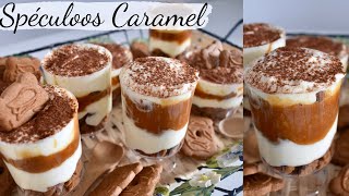 Tiramisu speculoos amp caramel en 10 MIN 😋 Recette facile et rapide en verrine [upl. by Tullius]