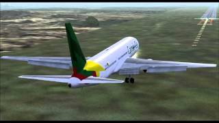 Camair Co CAC101 767300ER TJCAC Yaounde NSI  Douala DLA [upl. by Adyam241]