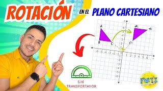 ROTACIÓN EN EL PLANO CARTESIANO  Método asombroso sin utilizar transportador [upl. by Timofei]