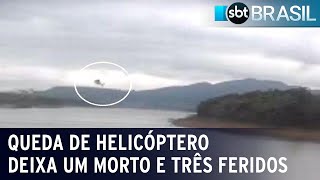 Queda de helicóptero deixa um morto e três feridos em Capitólio MG  SBT Brasil 020124 [upl. by Acul535]