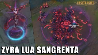 Zyra Lua Sangrenta  Skin Spotlight PREVIA [upl. by Enyluqcaj]