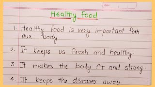 healthy food 10 lines in english  10 lines essay in english  Healthy food 10 lines english mein [upl. by Ecarg987]