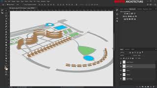 Exploded Axonometric 3d site plan with Photoshop [upl. by Travers128]