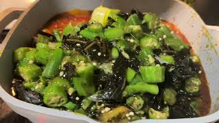 How I prepare okro stewokra recipe ghanafood okra [upl. by Lleihsad]