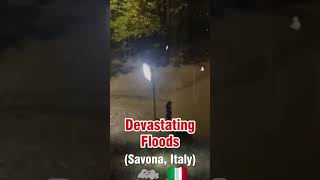 Devastating floods  Savona Italy flood hurricane short [upl. by Gorton]