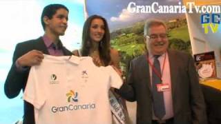 Enhamed embajador de Gran Canaria en Fitur acompañado de Laura Ojeda [upl. by Hadnama166]