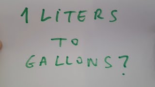 1 liter to gallons [upl. by Aika]