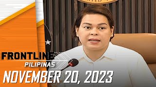 FRONTLINE PILIPINAS LIVESTREAM  November 20 2023 [upl. by Eyram988]