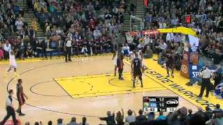 Ekpe Udohs Monster Block on LeBron James Warriors vs Heat 01102012 [upl. by Vaules]