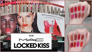 NEW M·A·C Locked Kiss 24hr Lipstick Swatches  جديد أحمر الشفاة من ماك [upl. by Clemmie]