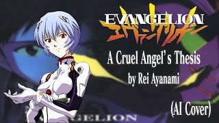 Rei Ayanami  A Cruel Angels Thesis Evangelion AI Cover [upl. by Dnivra94]