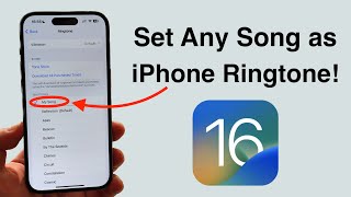 iOS 16 How to set ANY Song as iPhone Ringtone  Free and No Computer [upl. by Imaon]