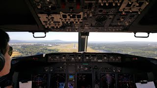 Cockpit View  Turbulence during landing  Airbus A319  Airport turbulence aviation airplane [upl. by Fried]