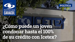 ¿Cómo puede un joven condonar hasta el 100 de su crédito con Icetex [upl. by Genny678]