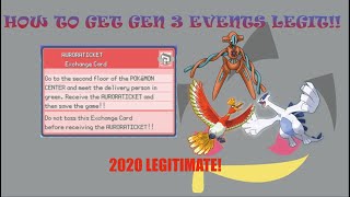 How To Get Gen 3 Pokemon Events LEGITIMATE in 2022 WITHOUT a Distribution Cart [upl. by Solracsiul]