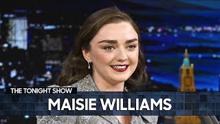 Maisie Williams on Rewatching Game of Thrones and Filming The New Look in Paris  The Tonight Show [upl. by Atiuqam545]