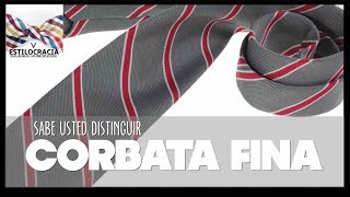 ¿Cómo distinguir una corbata fina [upl. by Dunaville908]