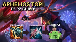 HOW TO PLAY APHELIOS IN THE TOP LANE THE CRIT WAY AZ Top Lane Challenge [upl. by Hammock220]