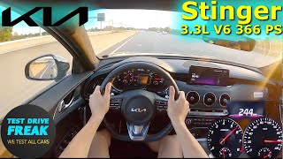 2023 Kia Stinger GT 33 TGDI V6 AWD 366 PS TOP SPEED AUTOBAHN DRIVE POV [upl. by God]