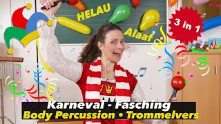 Karneval • Fasching  Body Percussion • Trommelvers amp mehr  Kinder  Kindermusik  Floh im Ohr TV [upl. by Beverley]