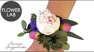 Wedding Wrist Corsage  How to make fresh flowers bracelet  DIY Bracelet [upl. by Beatrix]