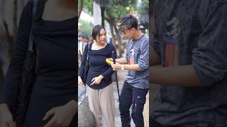 Prank bikin gadis cantik kesal Endingnya sangat menyesal laugh funny shorts trending [upl. by Arrec]