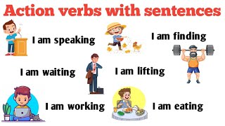 Action verb with sentences  improve your spoken English conversation  English learning [upl. by Legnaesoj170]