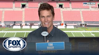 Tom Brady previews booth debut with CowboysBrowns recaps TexasMichigan first half amp more [upl. by Anelak]