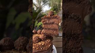 Ferrero Rocher cake more asmrfood cake cute cakedecorating cakedesign viralvideo shorts [upl. by Polly]